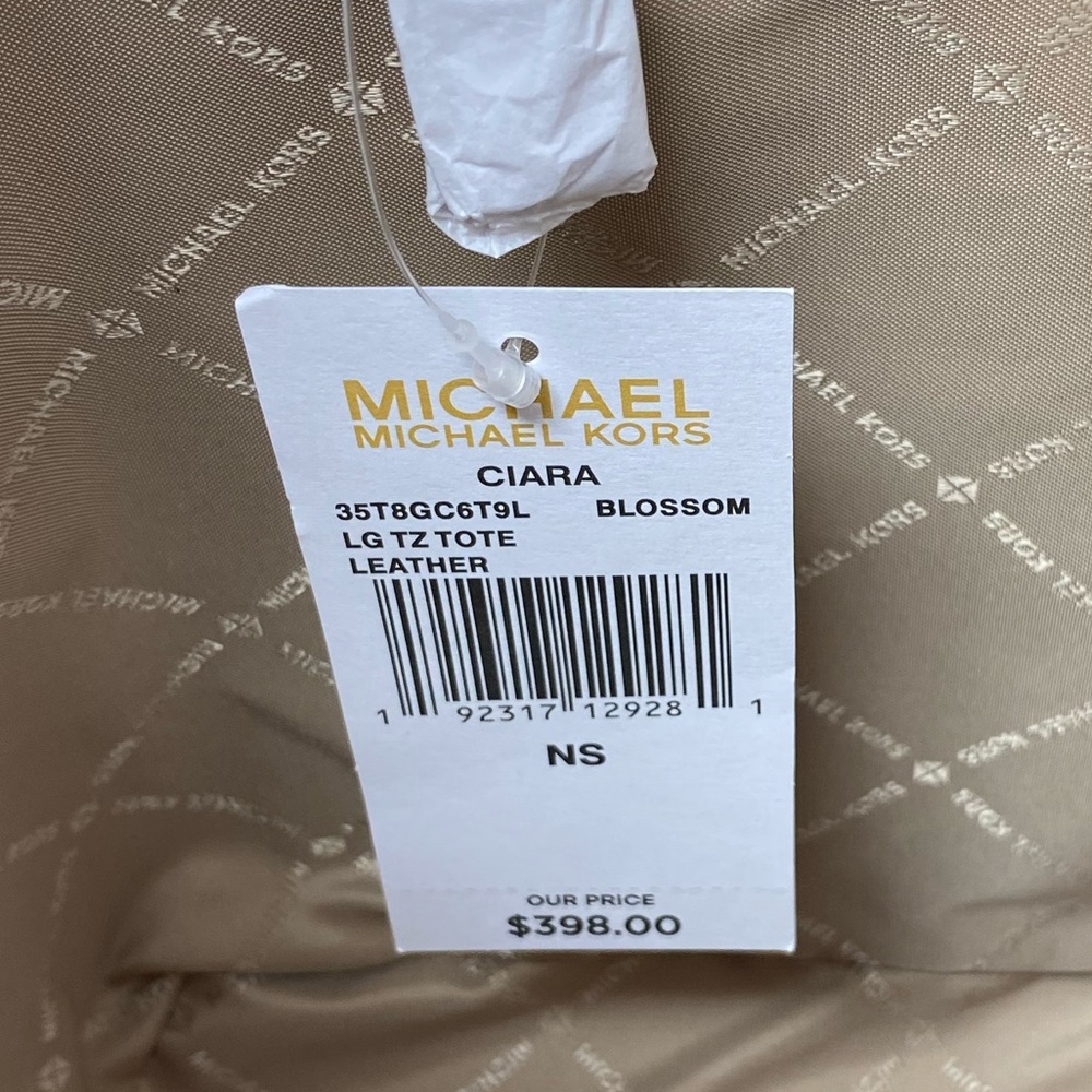 Michael Kors Ciara LG Top ZIP Tote Blossom Leather - Picture 6 of 7